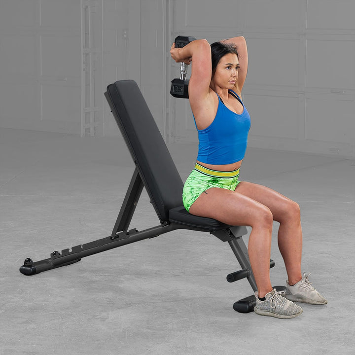 Body-Solid GFID-225B Hantelbank | zusammenklappbar | komplett montiert | Negativ-Einstellung | Kombi
