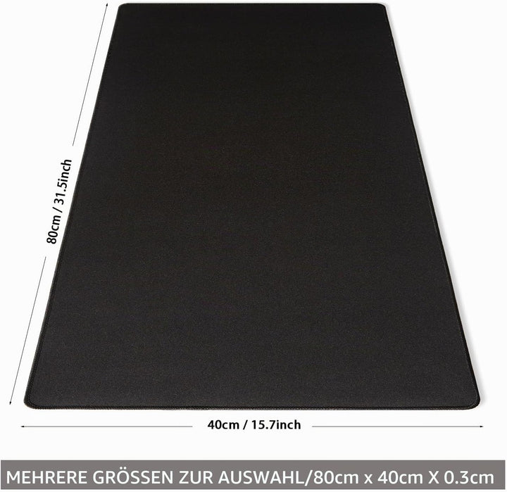DOBAOJIA Mauspad Schwarz, Schreibtischunterlage Schwarz, Mauspad XXL 800 x 400mm, Mausunterlage Gros