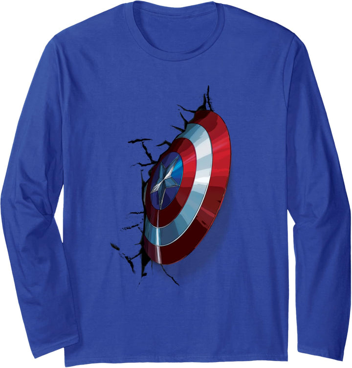 Marvel Avengers Age of Ultron Captain America Shield Langarmshirt