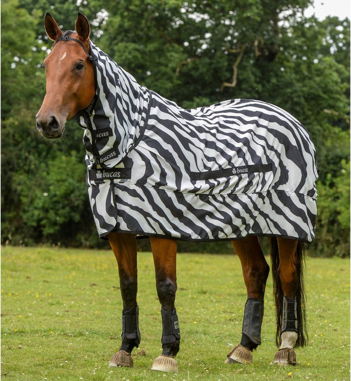 Bucas Sweet-itch Full-Neck - zebra, Groesse:165, 165