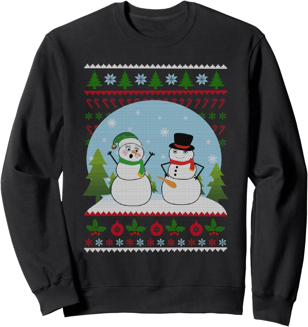 Perverser Schneemann Ugly Christmas Sweater Sweatshirt