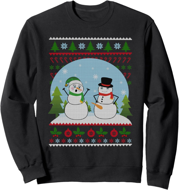 Perverser Schneemann Ugly Christmas Sweater Sweatshirt