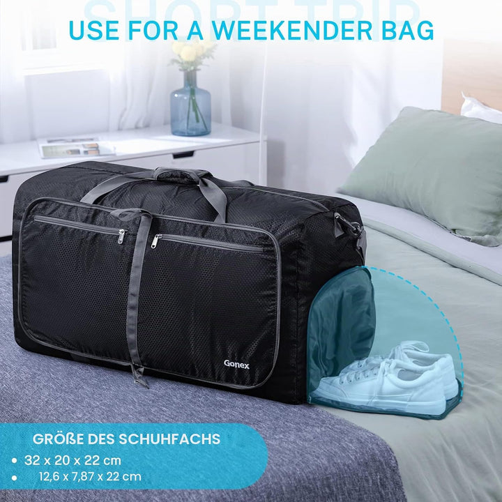 Gonex Faltbares Reisegepäck Leicht 40/60/80/100/150L Grosse Reisetasche Sporttasche für Reise Gym Ur