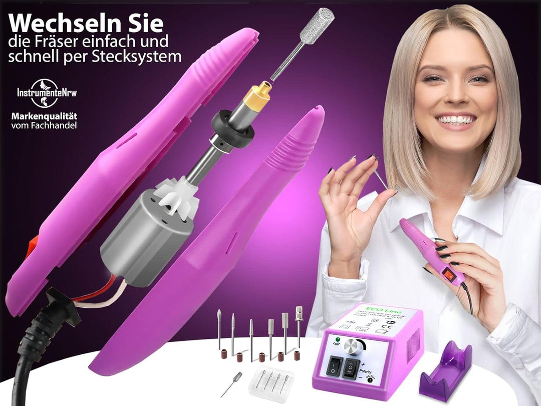 Fusspflegegerät Fusspflege Fräser Set mit grossem Diamantschleifer für die grossflächige Hornhautent