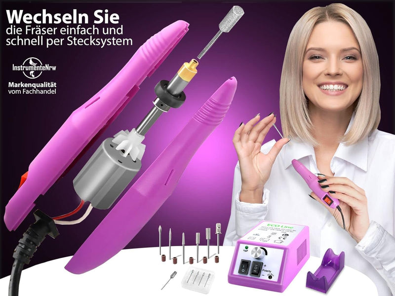 Fusspflegegerät Fusspflege Fräser Set mit grossem Diamantschleifer für die grossflächige Hornhautent