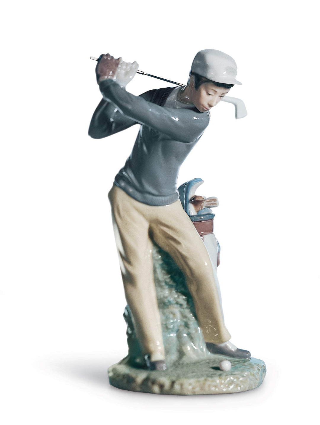 LLADRÓ Figur Golfspieler. Golfspieler. Porzellan.