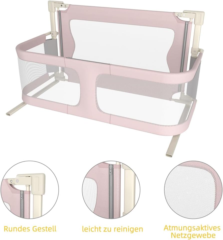 homewell Bettgitter, gemeinsames Schlafen, Bettschutzgitter Kinderbettgitter für Kinder Babybettgitt