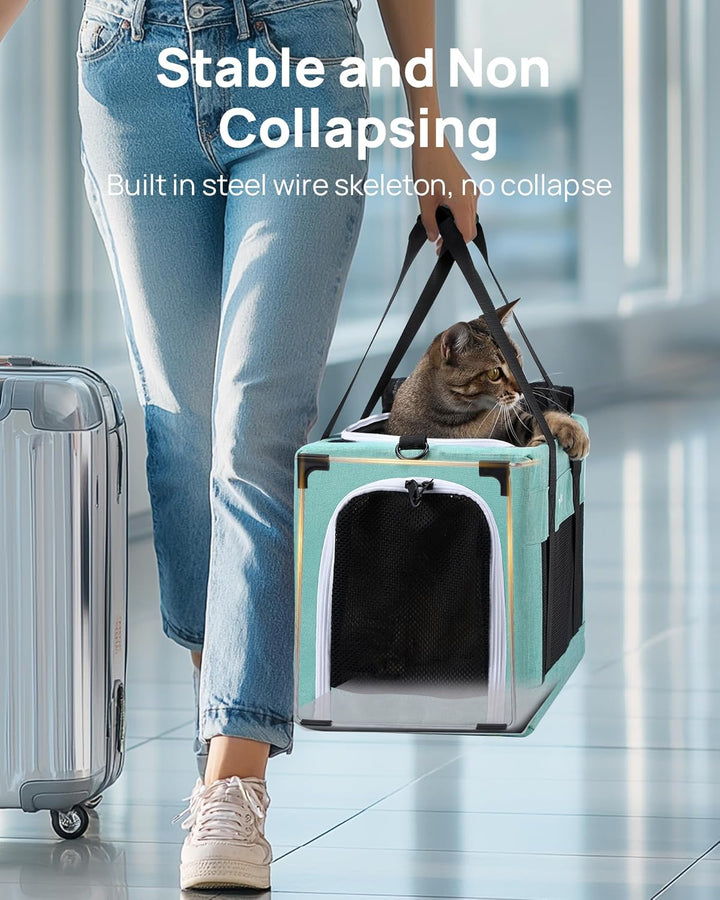 pecute Katzentasche Transporttasche Flugtasche Stabiler Halt Haustier Tragetasche, Transportbox Katz