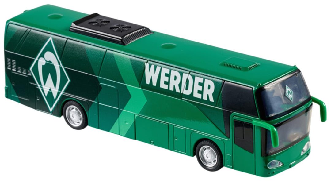 Werder Bremen SV Spielzeugbus mit Sound | Mannschaftsbus | 20 cm | Bus | SVW - Plus Lesezeichen Wir