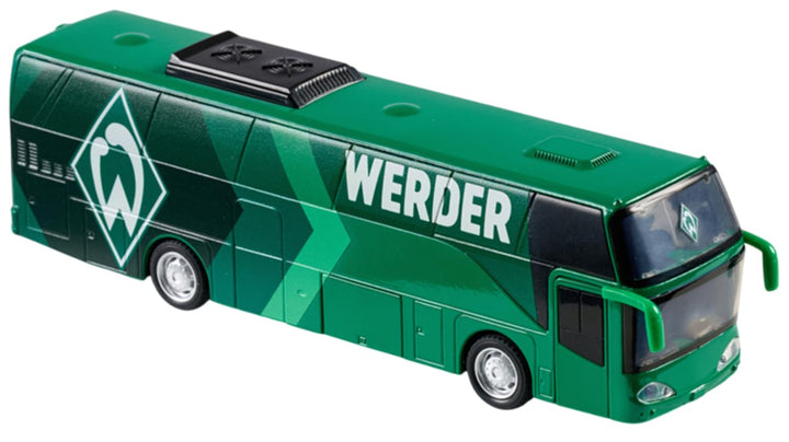 Werder Bremen SV Spielzeugbus mit Sound | Mannschaftsbus | 20 cm | Bus | SVW - Plus Lesezeichen Wir