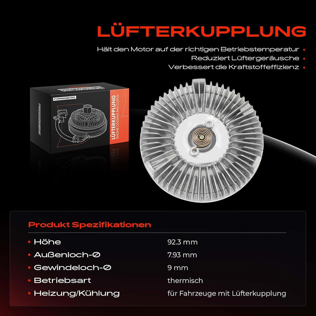 Frankberg Visco Lüfterkupplung Kühlerlüfter für Grand Cherokee I ZJ 1993-1998 4.0L 52027823