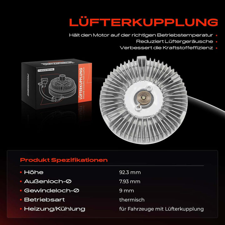 Frankberg Visco Lüfterkupplung Kühlerlüfter für Grand Cherokee I ZJ 1993-1998 4.0L 52027823