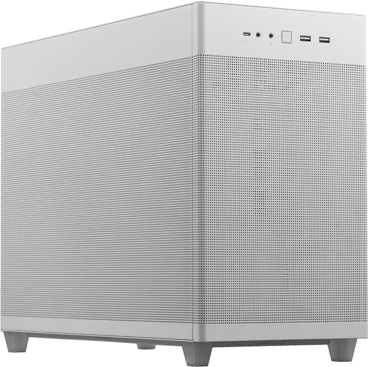 ASUS Prime AP201 MicroATX Gehäuse weiss (33 Liter, unterstützt 280- & 360-mm-Kühler, Grafikkarten bi