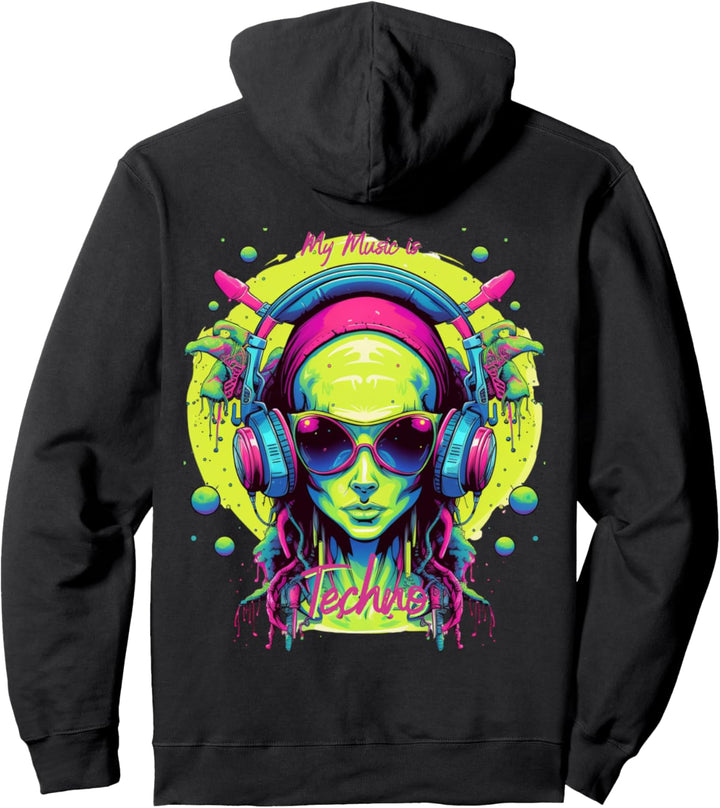 My Music is Techno | Rave | Merch | Bass | Festival Pullover Hoodie