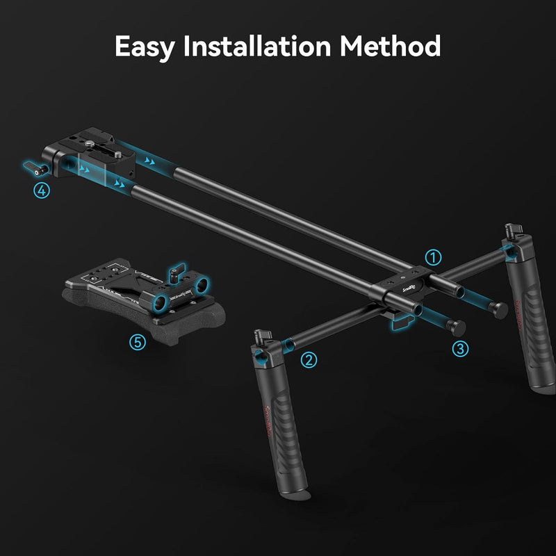 SMALLRIG Camera Shoulder Rig Basic Schulterset für DSLRs und spiegellose Kamera-Rig, Schulter-Rig mi