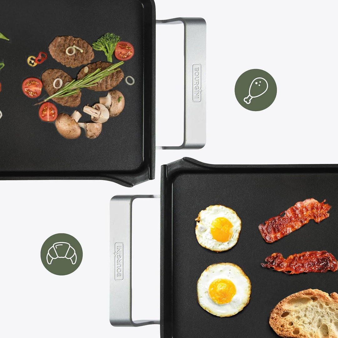 Bourgini Elements - Grillplatte - Grillplatte - PFAS Freie Keramikbeschichtung - 46 x 26 cm - GRS ze