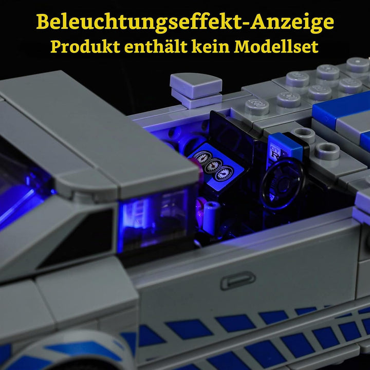 GEAMENT LED Licht-Set Kompatibel mit Lego 2 Fast 2 Furious – Nissan Skyline GT-R (R34) - Beleuchtung