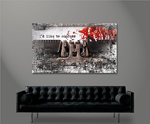 islandburner Bild Bilder auf Leinwand I Confess Modern Street Art 1p XXL Poster Leinwandbild Wandbil