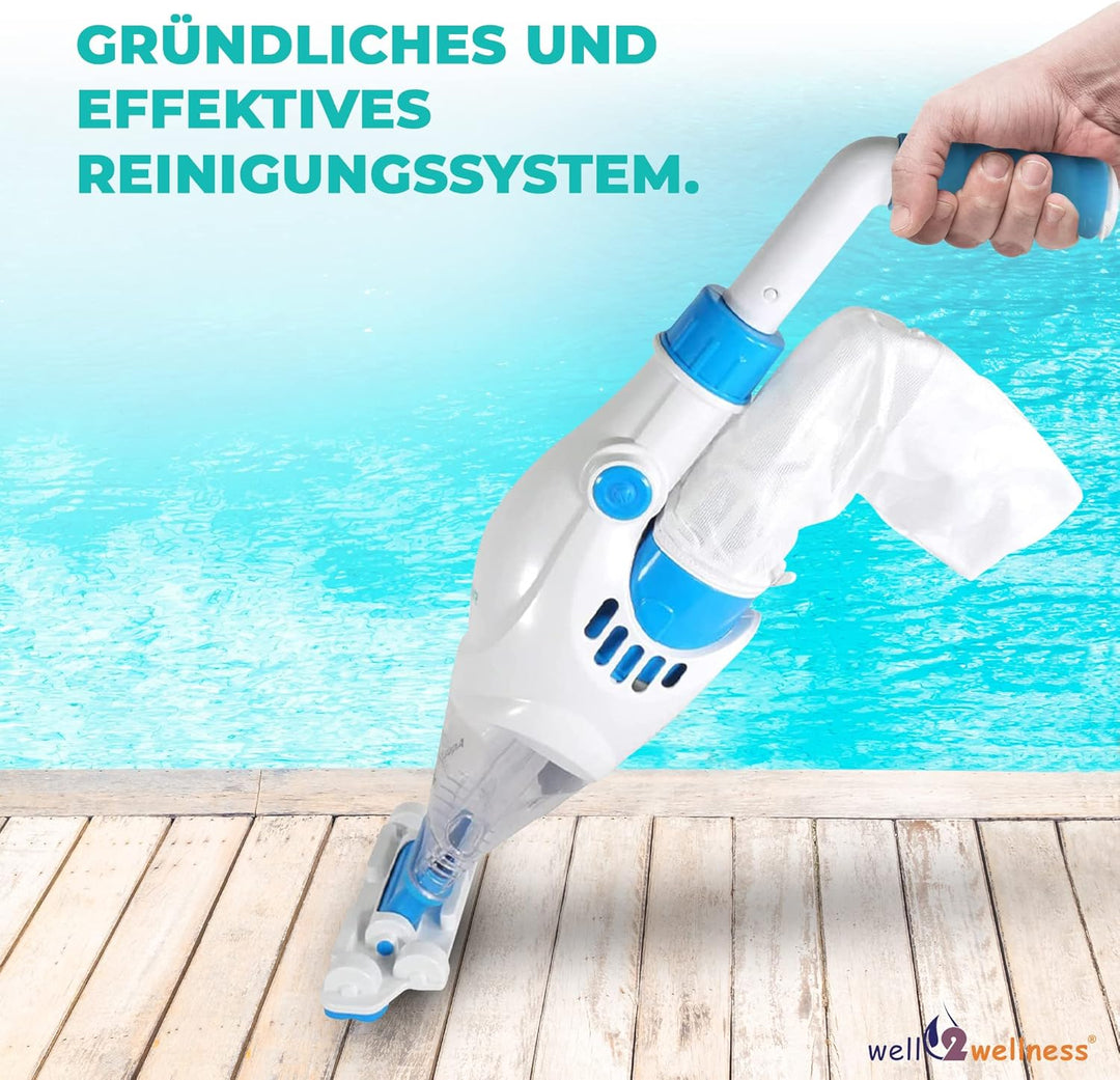 Well2Wellness Pool Elektrosauger AquaJack 211 | Spa Elektrosauger | Handsauger | Bodensauger | Einfa