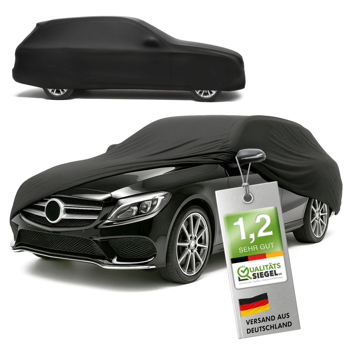 WALSER Premium Abdeckung Auto Indoor Stretch Plus Qualitätssieger Sehr Gut* Autoabdeckung Winter Aut