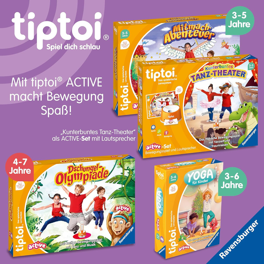 Ravensburger tiptoi Active Spiel 00130, Mitmach-Abenteuer, Bewegungsspiel ab 3 Jahren, mit Geschicht