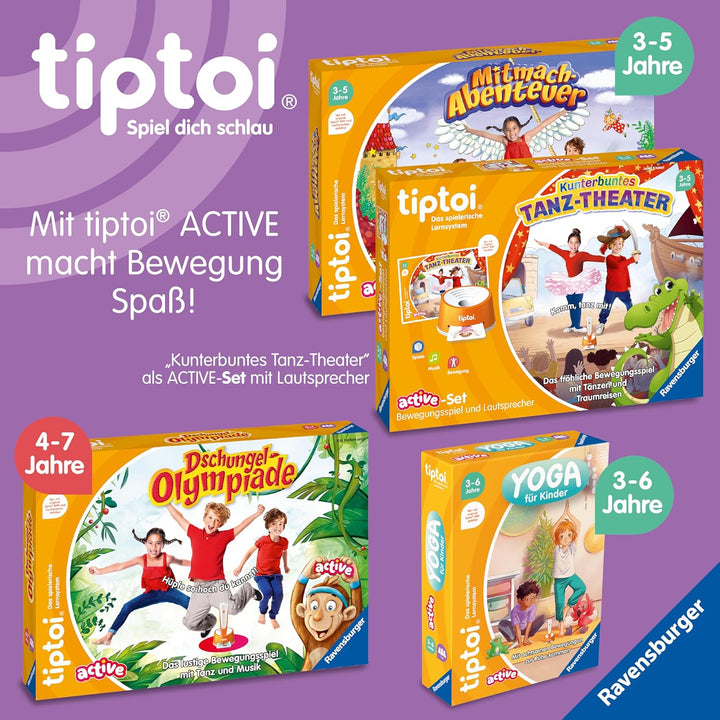 Ravensburger tiptoi Active Spiel 00130, Mitmach-Abenteuer, Bewegungsspiel ab 3 Jahren, mit Geschicht