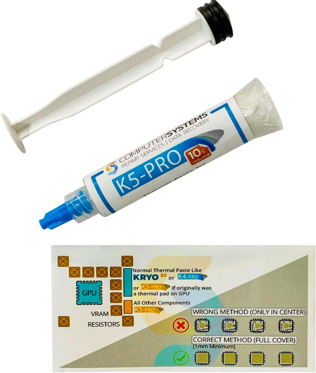 K5 PRO 10g Spritze viskose Wärmeleitpaste für Wärmeleitpad Ersatzflüssigkeit (CSGR)