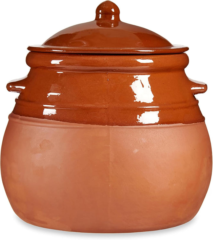 Tontopf mit Deckel 4,5 L Stewpot Eintopf - Schmortopf Antike - Tongeschirr Mittelalter - Wikinger -