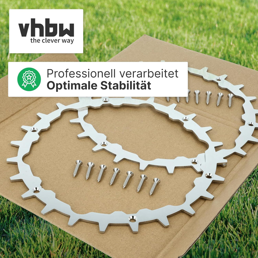 vhbw 4x Spikes kompatibel mit Gardena SILENO city 300 | 250 Smart, 400, 250 Mähroboter - Edelstahl,