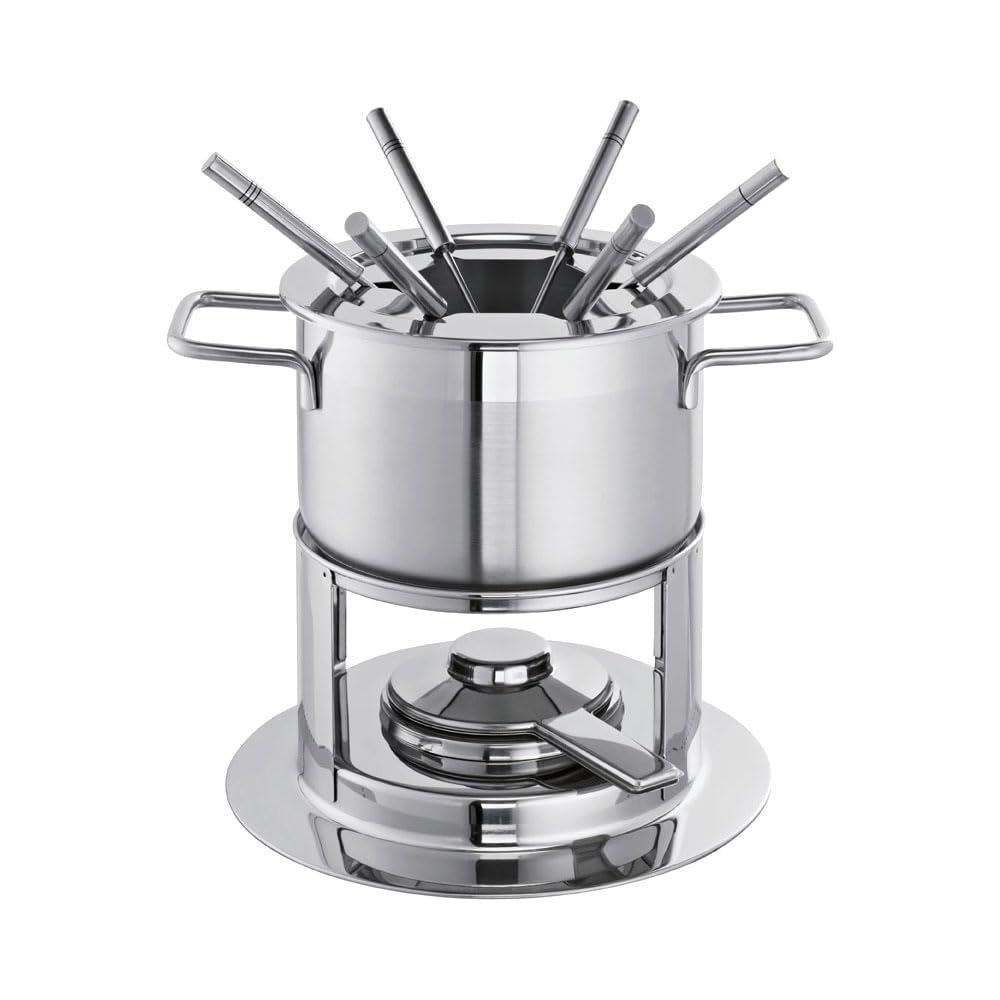 Schulte-Ufer, Edelstahl, 69070-16 Phoenix 16 cm mit 6 Einlegegabeln Fondue-Sets, Silber, 2 ltr 16 cm