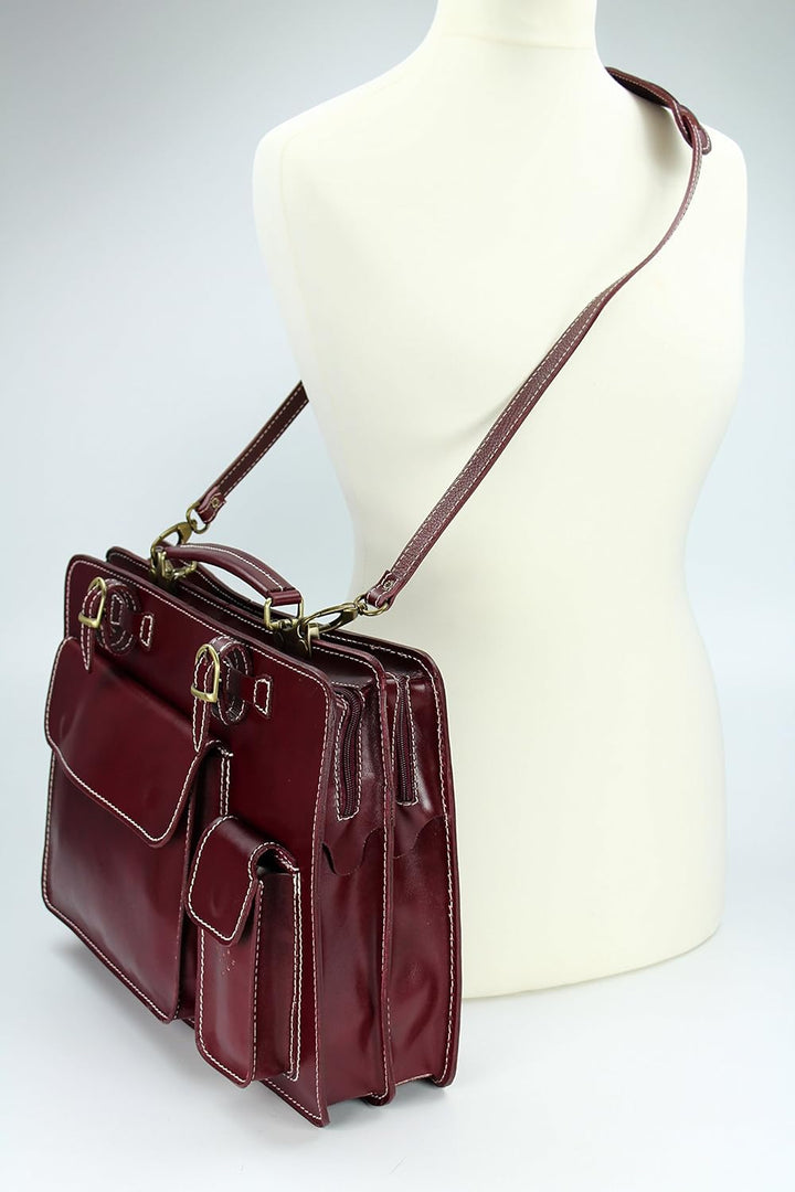 Belli Design Bag Verona italienische Leder Businesstasche Arbeitstasche Messenger Aktentasche Lehrer