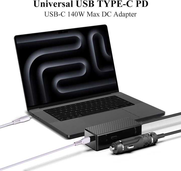 KFD 140W USB C KFZ Ladegerät PD 3.1 Autoladegerät für MacBook Pro/Air Surface Pro Samsung Dell Googl