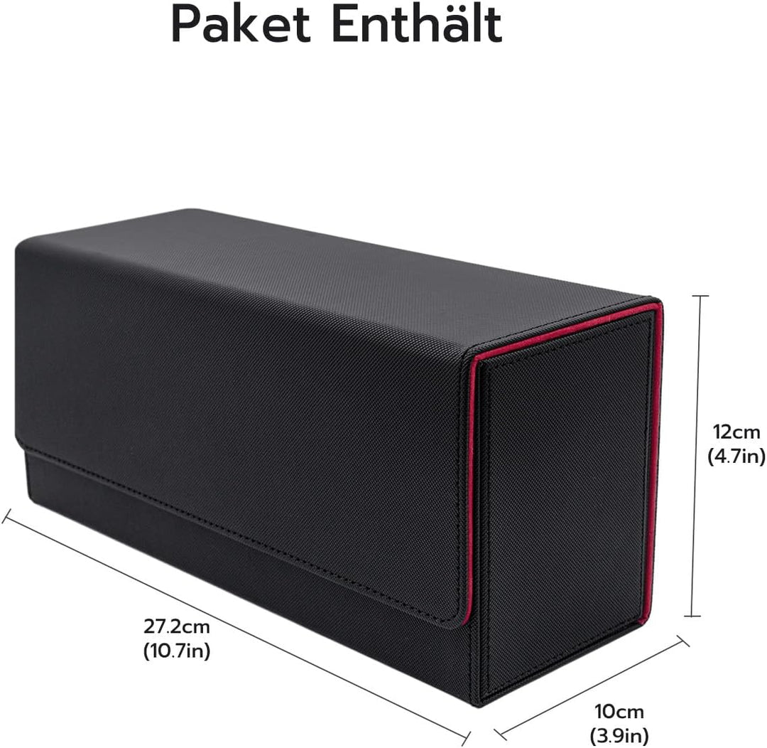 Card Deck Box for MTG, Gathering Kartenbox für 580+ Ungesleevte Karten/ 35pt/130PT Sammelkarten Hüll