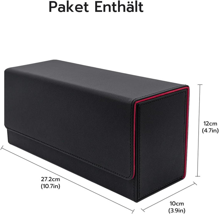 Card Deck Box for MTG, Gathering Kartenbox für 580+ Ungesleevte Karten/ 35pt/130PT Sammelkarten Hüll