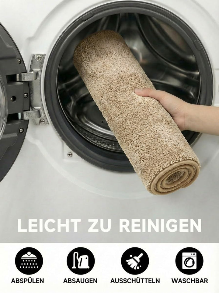 50x80cm Schmutzfangmatte Fussmatte für Innenbereich, rutschfeste Türmatte Waschbar aus Mikrofaser mi