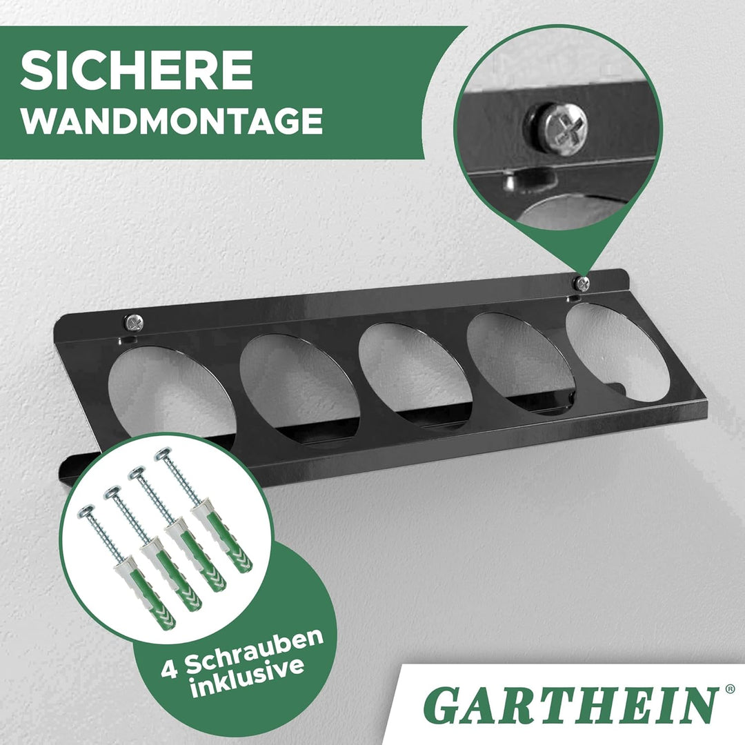 2er Set Spraydosenhalter für 10 Dosen - Metall Wandhalterung Werkstatt - Schwarz Rostfrei Spraydosen