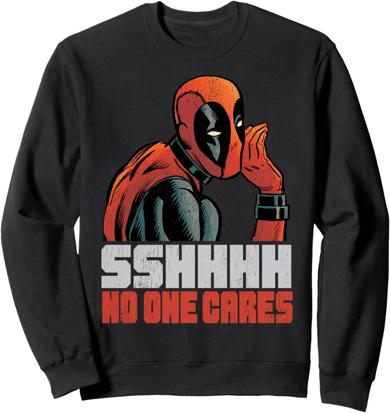 Marvel Deadpool SSHHHH No One Cares Whisper Sweatshirt