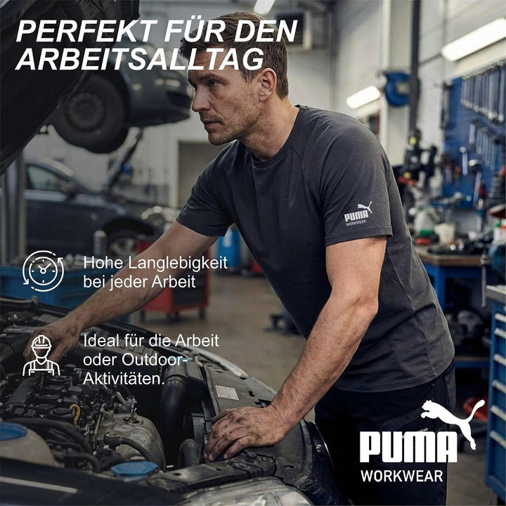 PUMA Workwear Herren Shirt aus 100% Baumwolle - Strapazierfähiges und atmungsaktives Gewebe - Bequem