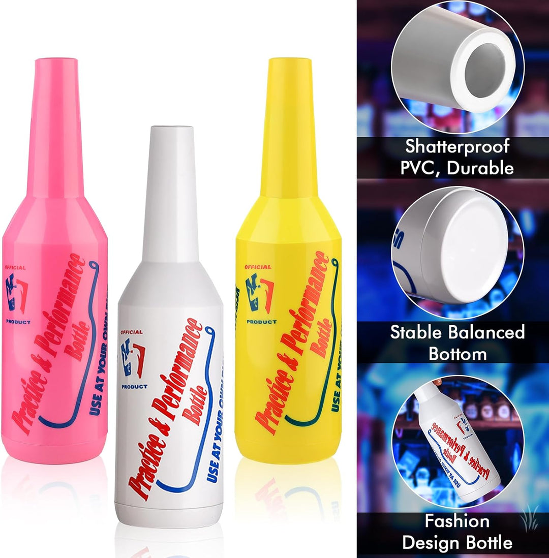 SuproBarware Flair Bottle Mix Color Set von 3 – Cocktail-Shaker, Trainingsflasche, Flair, Barkeeper,