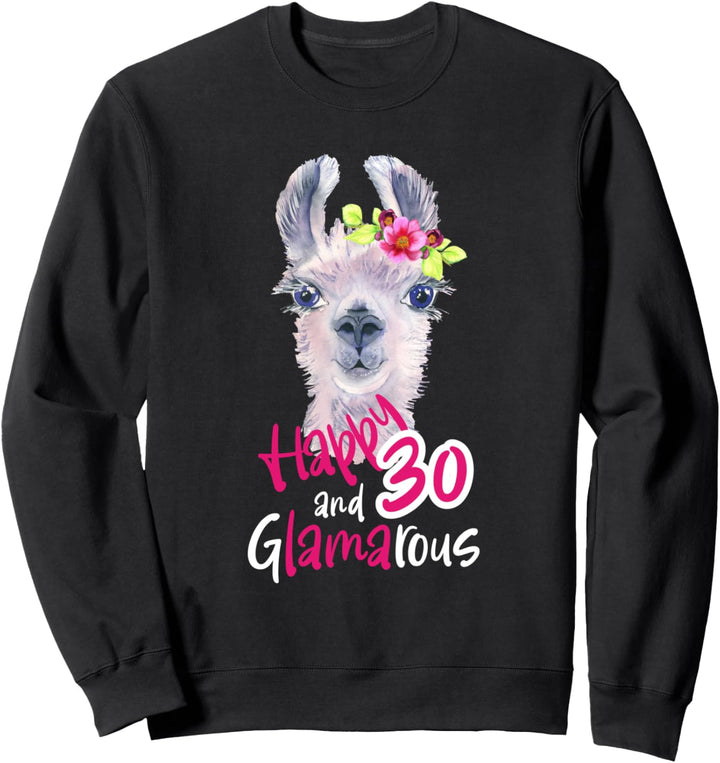 30 Geburtstag Frauen 30er Deko 30. Geburtstagsgeschenk Lama Sweatshirt
