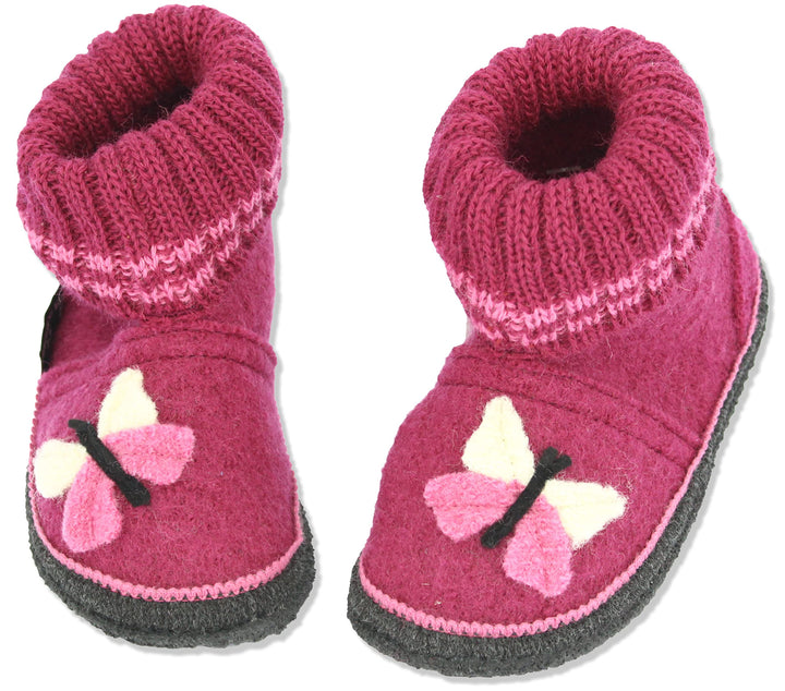 Beck Mädchen Butterfly Hausschuh 27 EU Bordeaux, 27 EU Bordeaux