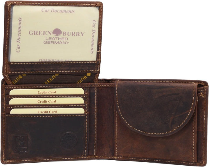 Greenburry Vintage Geldbörse braun, 1705 Stag-25, Braun