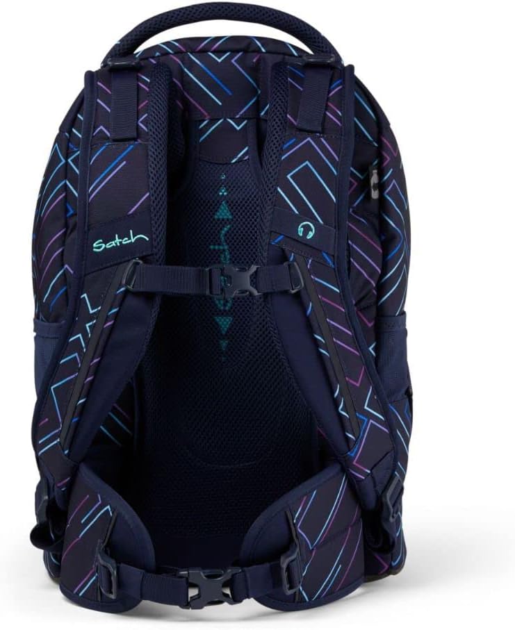 satch Pack Schulrucksack Set 3tlg. mit Schlamperbox und Sportbeutel Purple Laser, Purple Laser