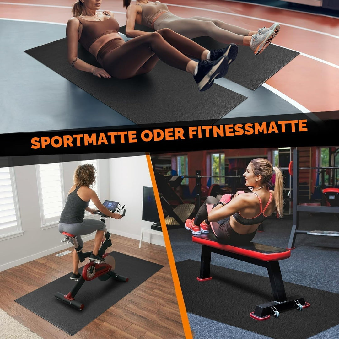 PROIRON Bodenschutzmatte Fitnessgerät, Bodenschutzmatte Fitness 5mm Dicke, Laufband Matte Schutzmatt