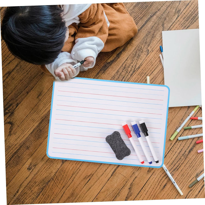 Supvox Doppelseitige Linierte Whiteboard-tafel aus Kunststoff für Kinder, Tragbar und Wiederverwendb