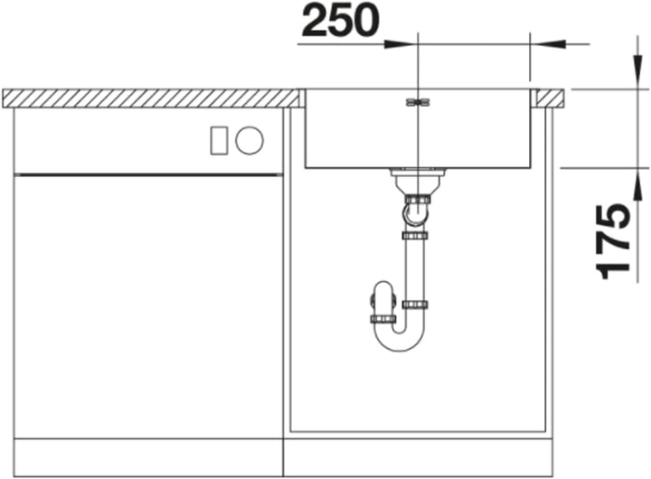 BLANCO 526354 SUPRA 500-IF/A Küchenspüle Edelstahl, Gebürsteter Stahl