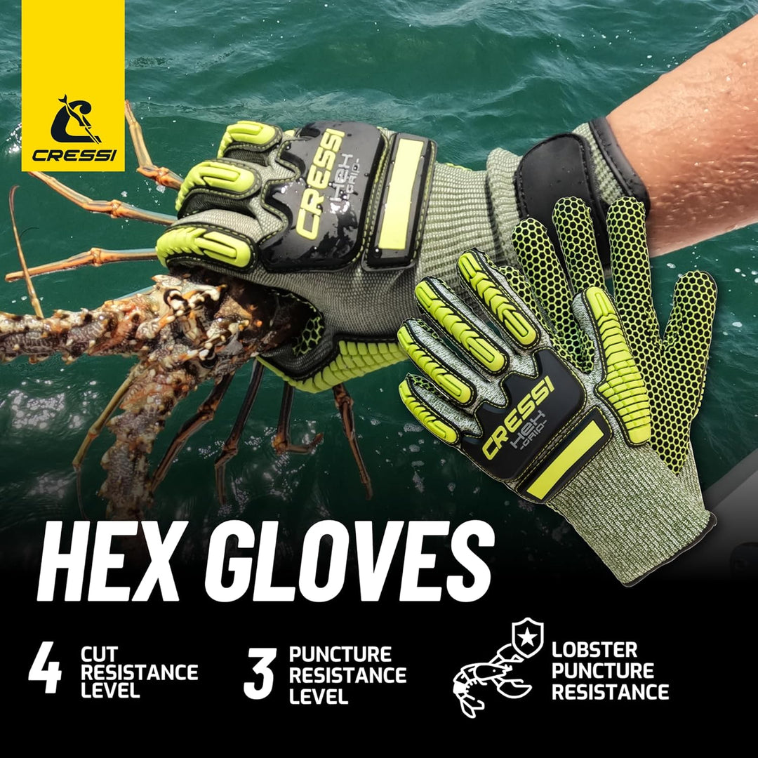 Cressi Unisex-Adult Hex Grip Gloves Tauchhandschuhe XS, XS