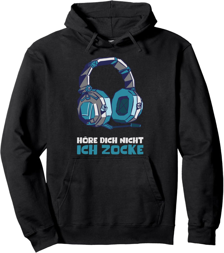 Höre Dich Nicht Ich Zocke Gamer Videospiel Lustige PC Zocker Pullover Hoodie