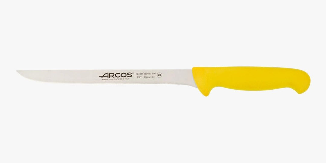 Arcos Filetiermesser mit Nitrum Edelstahlklinge 200 mm - Scharfes Messer für Fleisch und Fisch - Erg