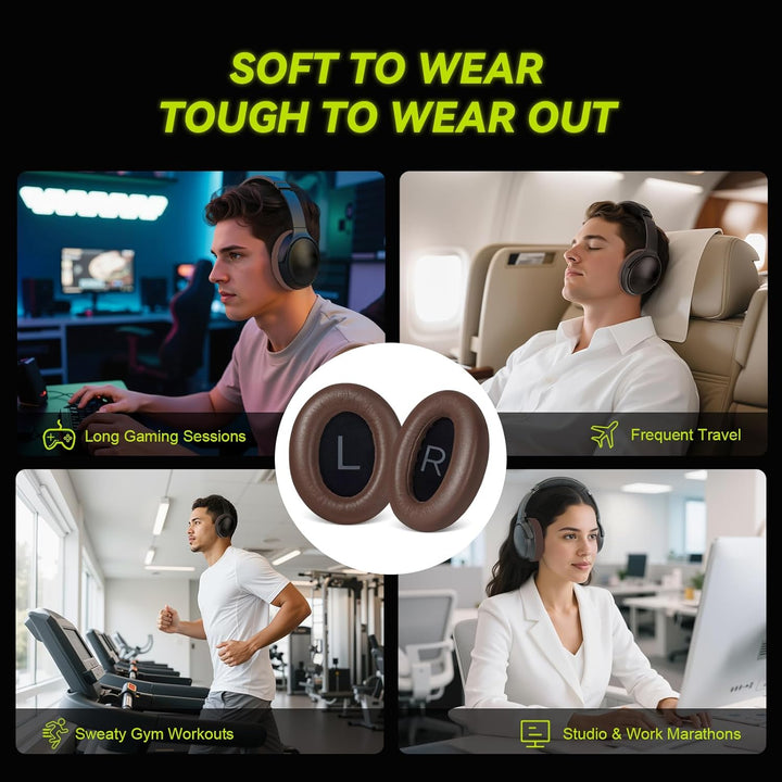 Aurivor Echte Leder Ersatz-Ohrpolster für Bose Noise Cancelling 700 (NC-700) Kopfhörer, Premium NC70